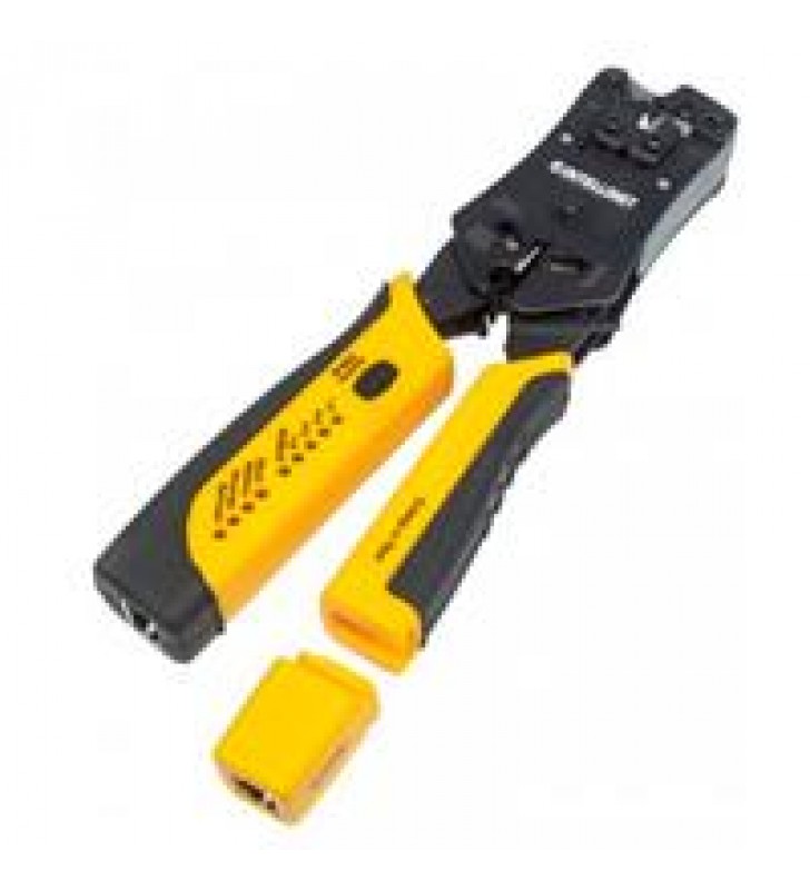 PINZA CRIMPEADORA INTELLINET PARA PLUGS RJ11/RJ12/RJ45 CON PROBADOR CABLES