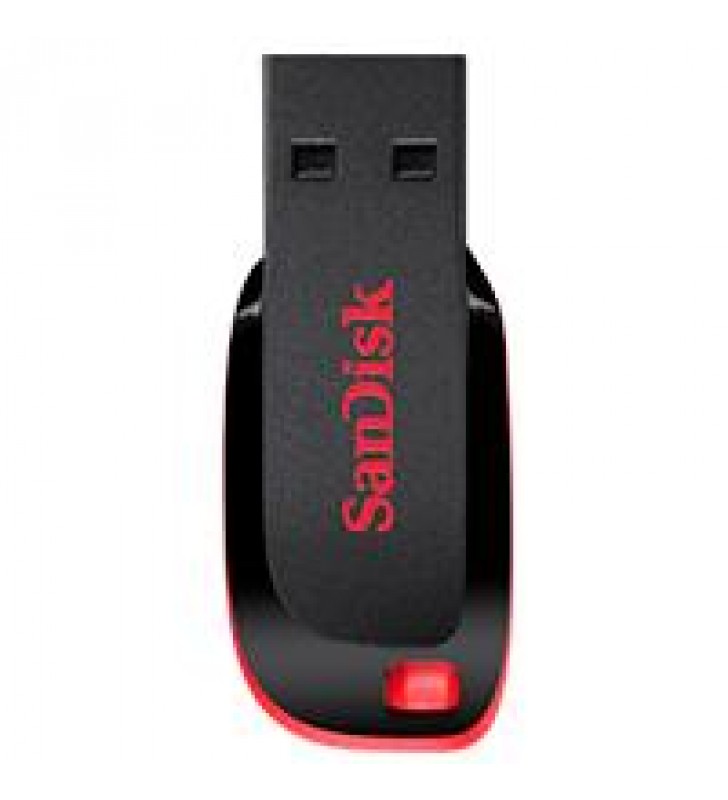 MEMORIA SANDISK 128GB USB 2.0 CRUZER BLADE Z50 NEGRO C/ROJO