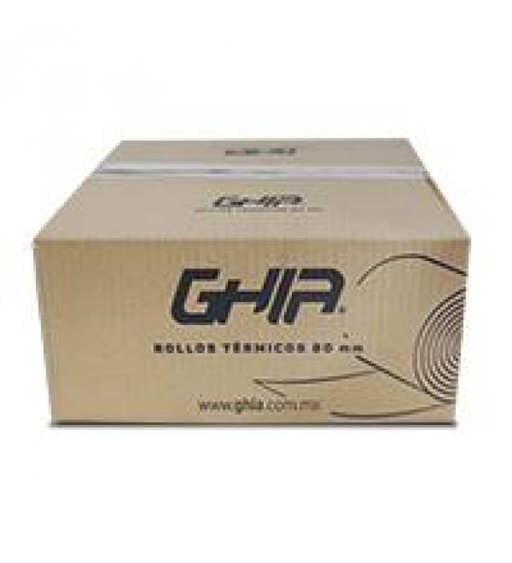 CAJA ROLLO PAPEL TERMICO GHIA 80X70 MM /50 PIEZAS /PARA IMPRESORAS DE 80MM
