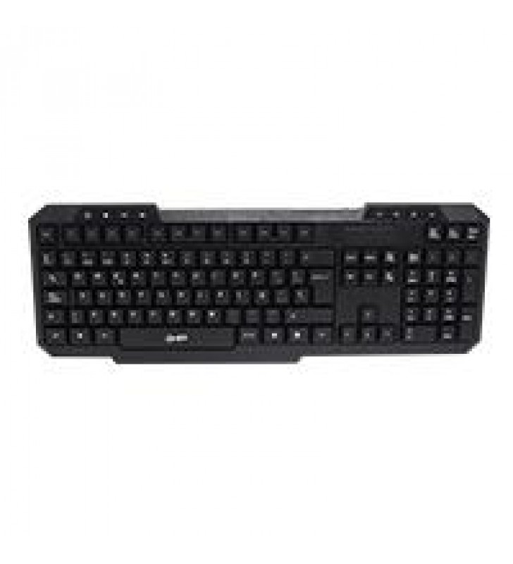 TECLADO GHIA ALAMBRICO USB MULTIMEDIA COLOR NEGRO /104 TECLAS