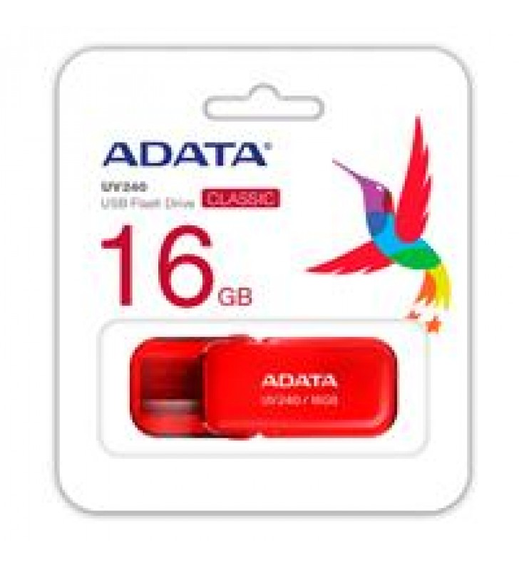 MEMORIA ADATA 16GB USB 2.0 UV240 ROJO