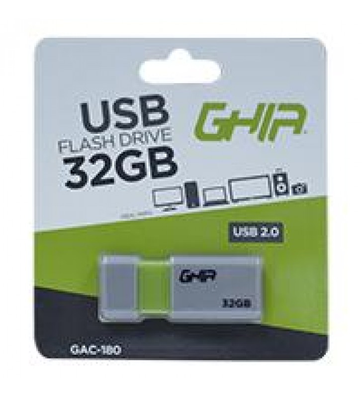 MEMORIA GHIA 32GB USB PLASTICA USB 2.0 COMPATIBLE CON ANDROID/WINDOWS/MAC