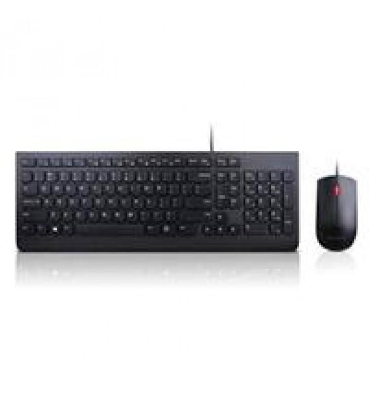 COMBO DE TECLADO Y MOUSE CON CABLE ESSENTIAL DE LENOVO  4X30L79907