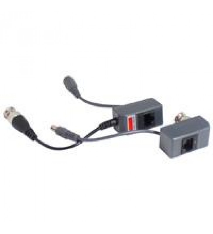 PAR DE TRANSCEPTORES GHIA VIDEO BALUN TRANSMITE ENERGIA Y VIDEO AHD /CVBS/CVI/TVI / CON EXTENSION /