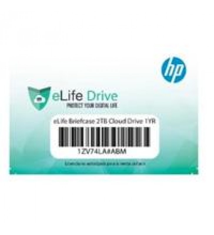 HP CERTIFICADO 2TB DE ALMACENAMIENTO EN LA NUBE ELIFE BRIEFCASE POR 1 ANO