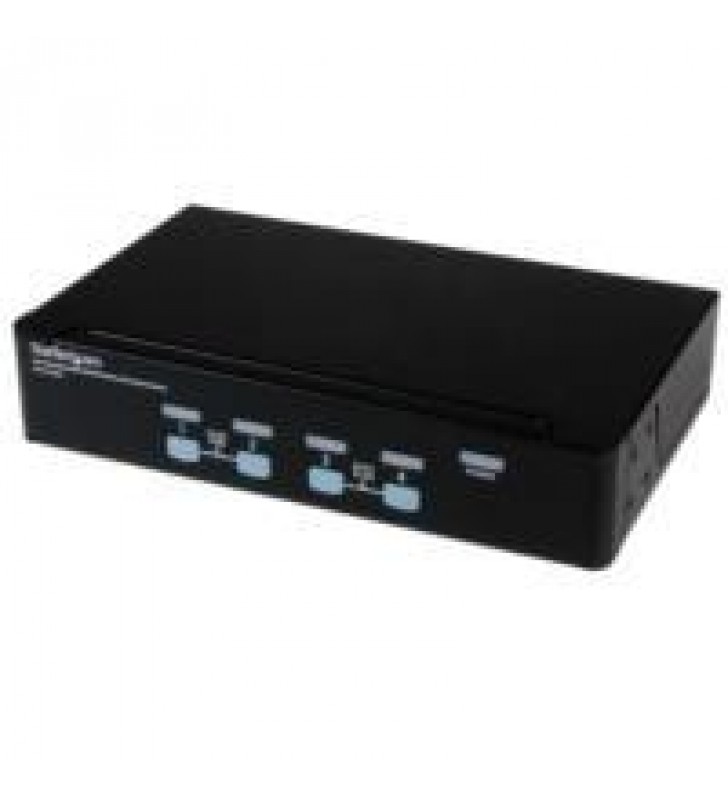 SWITCH CONMUTADOR KVM DE 4 PUERTOS VGA CON AUDIO Y HUB USB 2.0 - MONTAJE EN RACK - STARTECH.COM MOD.