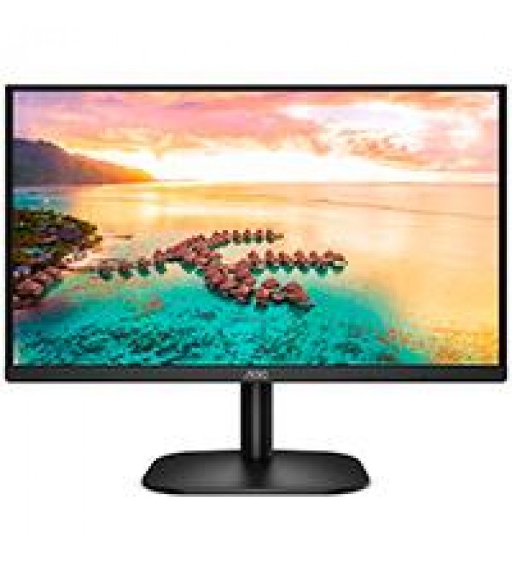 MONITOR LED IPS AOC 24 NEGRO / HDMI Y VGA / ASPECTO 16:9 / TIEMPO DE RESPUESTA 7 MS / RESOLUCION 192