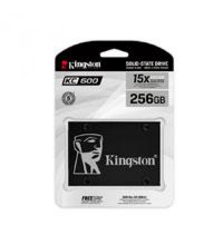 UNIDAD DE ESTADO SOLIDO INTERNO 256GB KINGSTON KC600 2.5 SATA3 LECT.550 ESCRIT.500 MBS 7MM PC LAPTOP