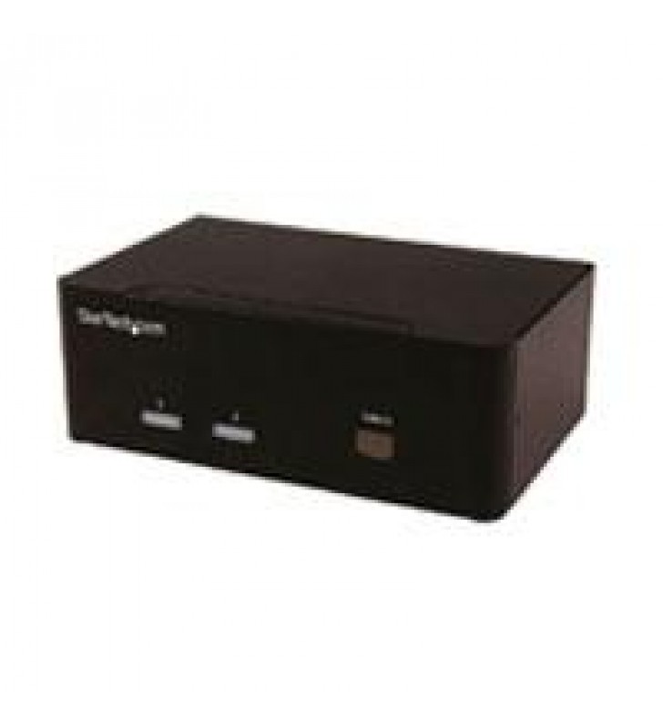 SWITCH KVM DE 2 PUERTOS CON VGA DOBLE Y HUB USB 2.0 DE 2 PUERTOS - CONMUTADOR KVM CON CONCENTRADOR U