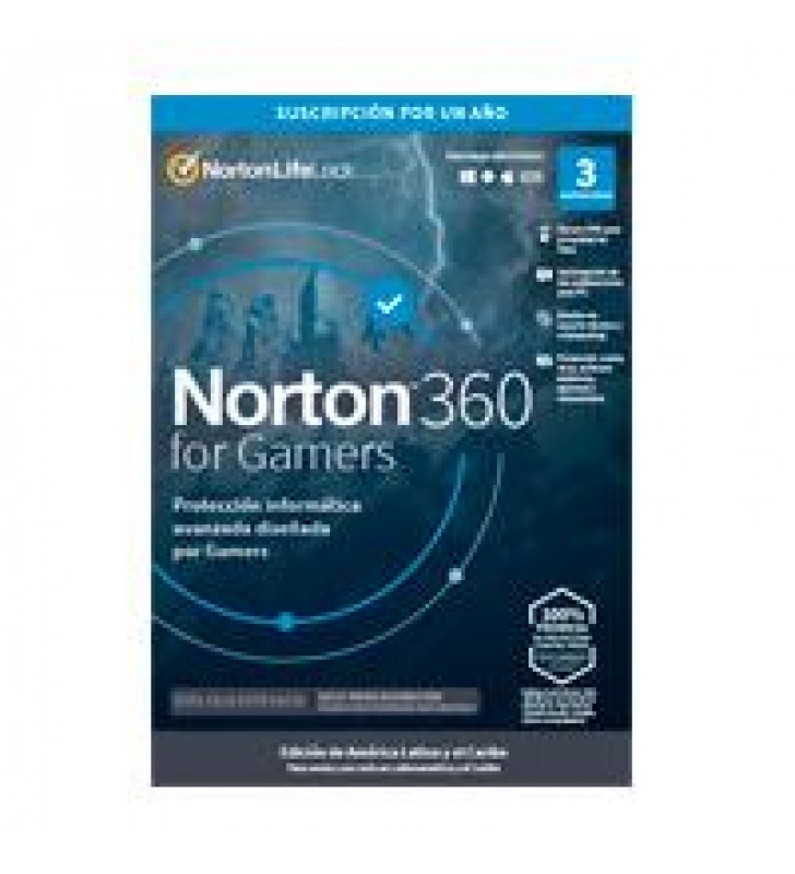 ESD NORTON 360 FOR GAMERS / TOTAL SECURITY/ 3 DISPOSITIVOS/ 1 ANO/ DESCARGA DIGITAL