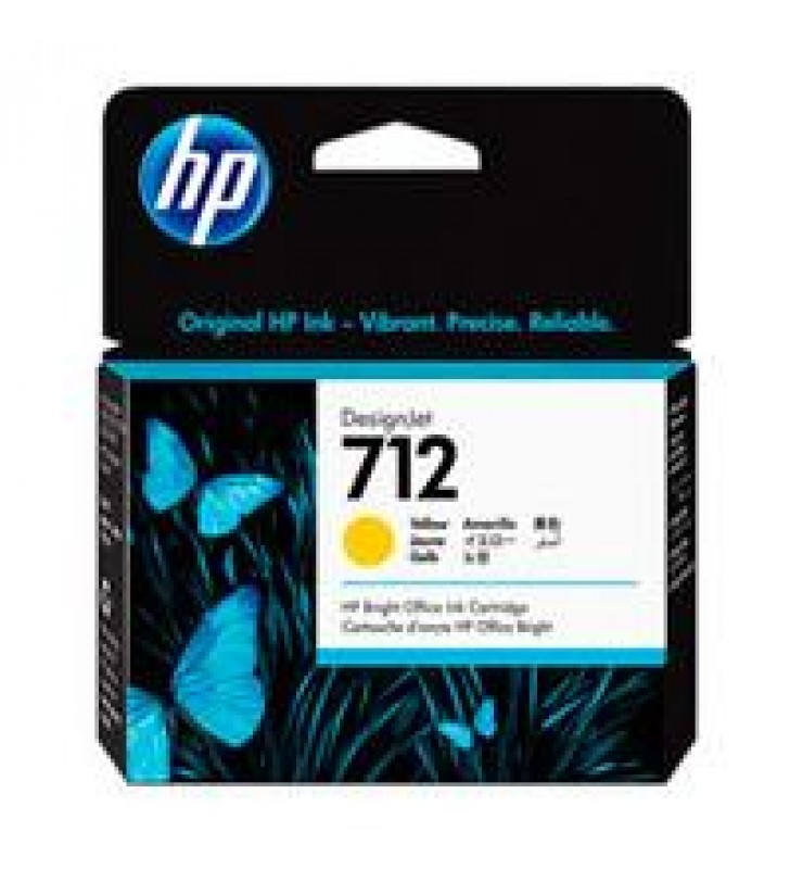 CARTUCHO DE TINTA HP DESIGNJET 712 AMARILLO 29 ML (3ED69A)