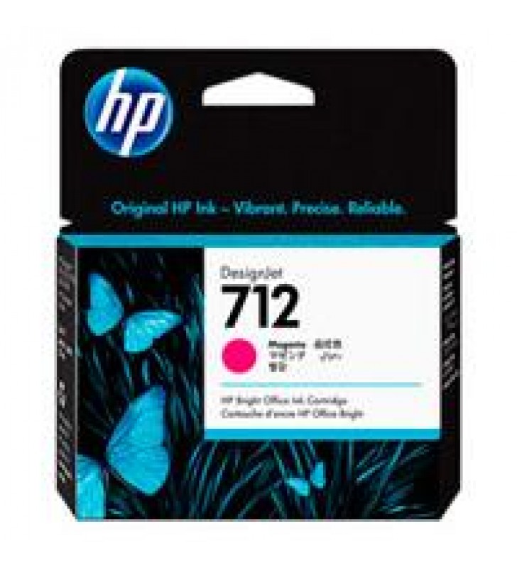 CARTUCHO DE TINTA HP DESIGNJET 712 MAGENTA 29 ML (3ED68A)