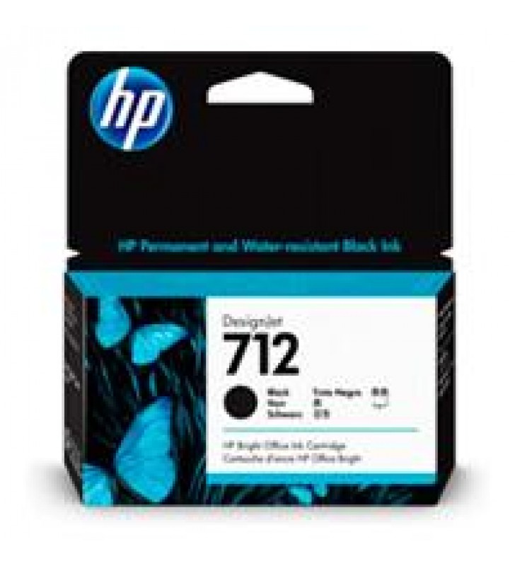 CARTUCHO DE TINTA HP DESIGNJET 712 NEGRO 38 ML (3ED70A)