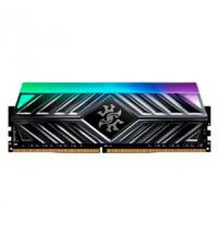 MEMORIA ADATA UDIMM DDR4 8GB PC4-25600 3200MHZ C16 1.35V XPG SPECTRIX D41 TUF RGB GRIS CON DISIPADOR