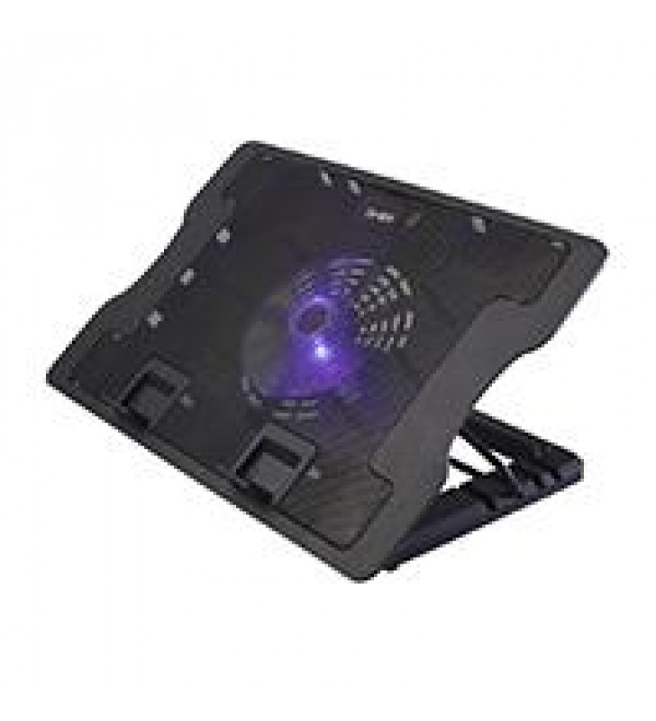 BASE ENFRIADORA GHIA / PARA LAPTOP / ALTURA AJUSTABLE / CON VENTILADOR Y LUZ LED / USB
