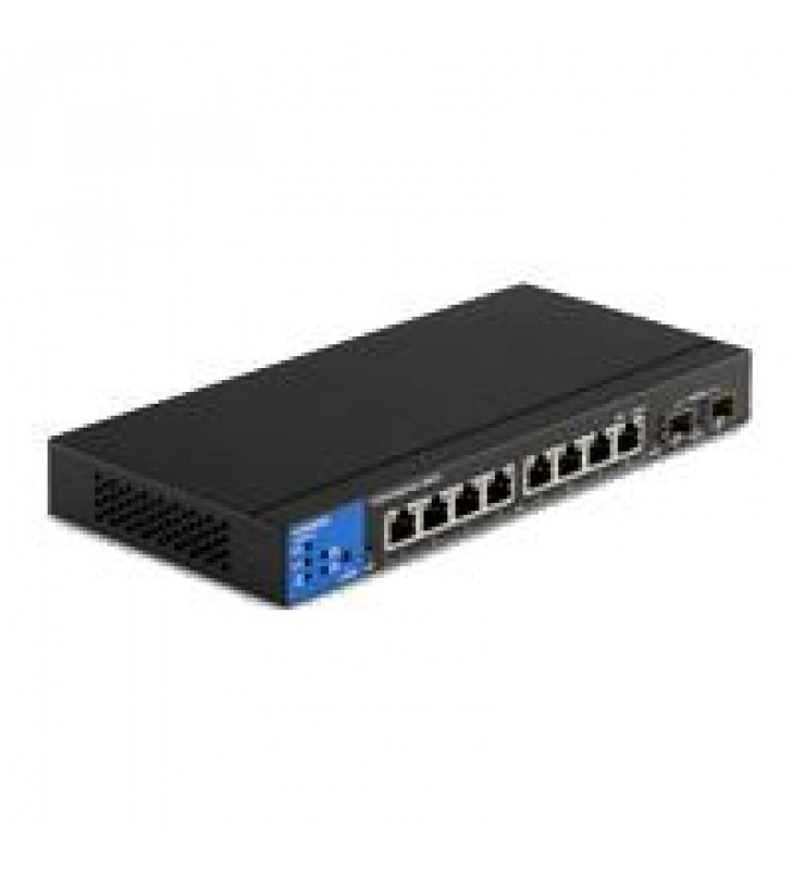SWITCH LINKSYS LGS310MPC 8 PUERTOS ADMINISTRABLE POE GE 2 1G SFP 110W ADMIN NUBE