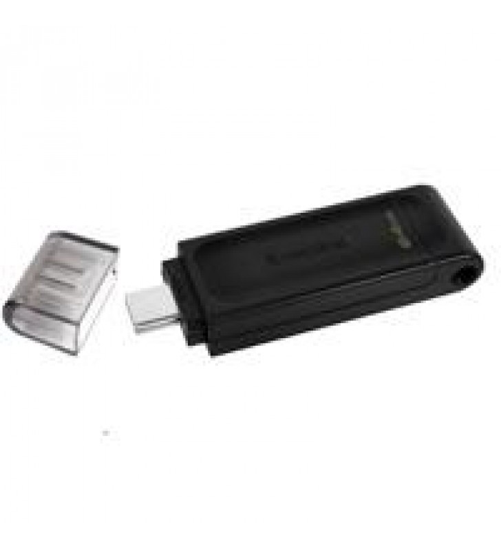MEMORIA KINGSTON 64GB USB-C 3.2 GEN 1 ALTA VELOCIDAD / DATATRAVELER 70 NEGRO