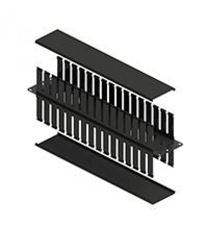 ORGANIZADOR DE CABLES NORTH SYSTEM 2 U.R. DOBLE HORIZONTAL 19 DUCTO FRONTAL 3 X 3 DUCTO POSTERIOR 2