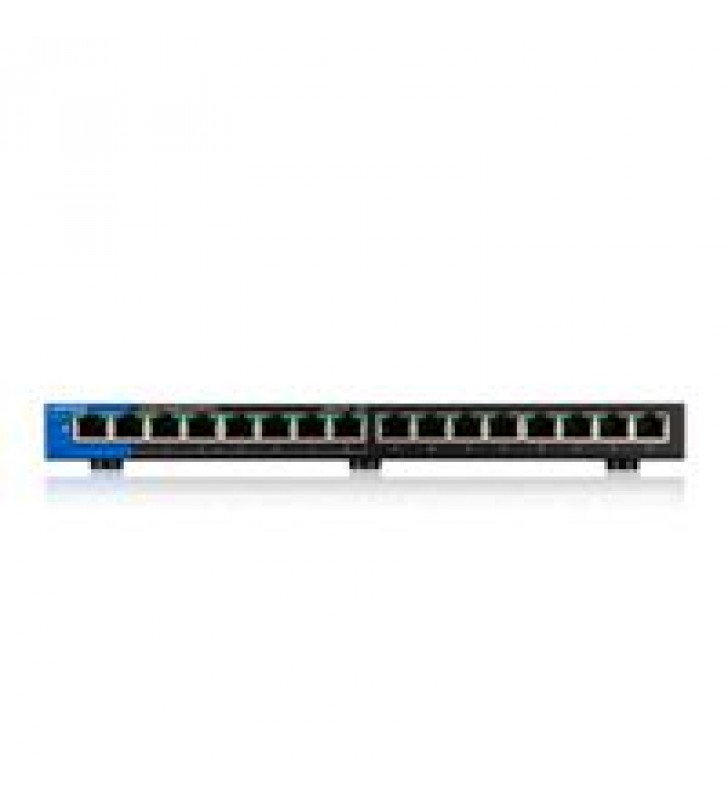 SWITCH LINKSYS LGS116P 16 PUERTOS GIGABIT 8 PUERTOS POE 30 WATTS POR PUERTO QOS PARA ESCRITORIO