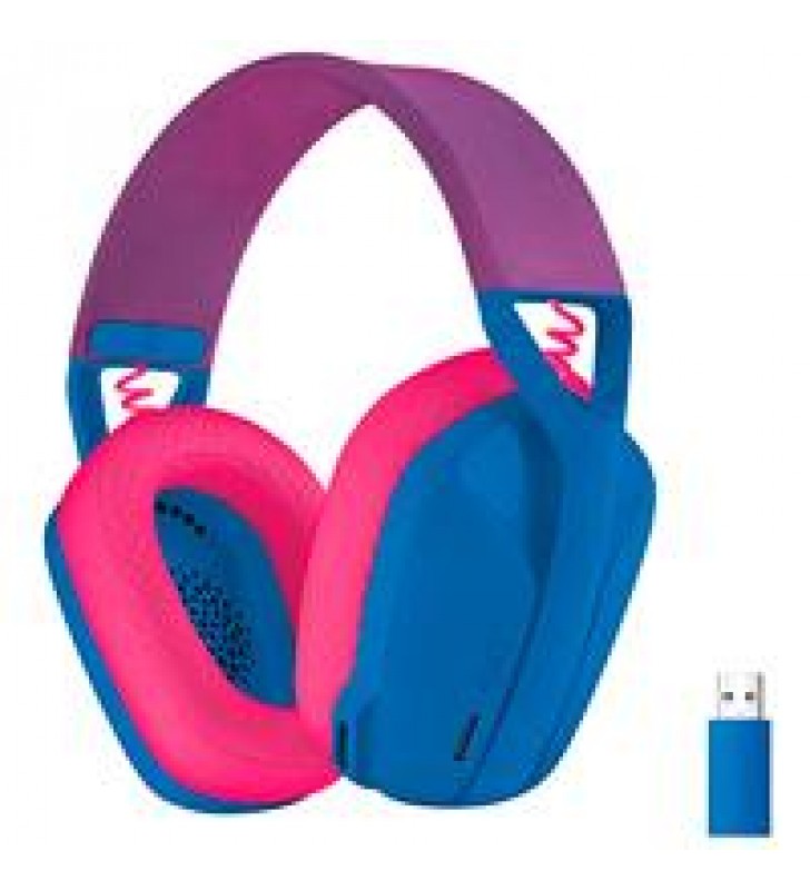 AUDIFONOS GAMING TIPO DIADEMA LOGITECH G435 LIGHTSPEED BLUE INALAMBRICO RECARGABLE 18HRS USB 1MS LIG