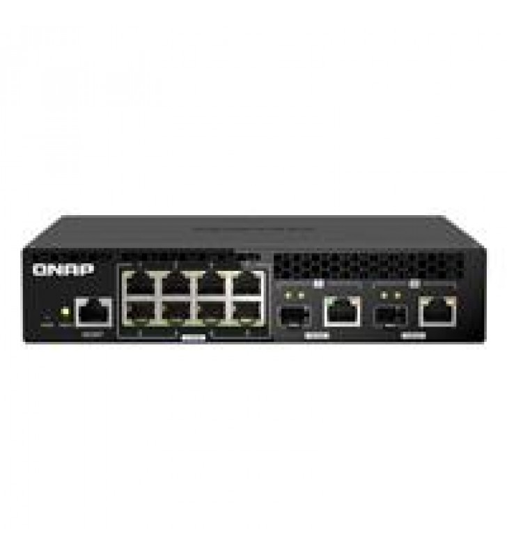 SWITCH QNAP QSW-M2108R-2C 10 PUERTOS / 8 LAN DE 25 GBS  2 PTS 10GBE/SFP+  /CAPA 2/PARA RACK /ADMINIS