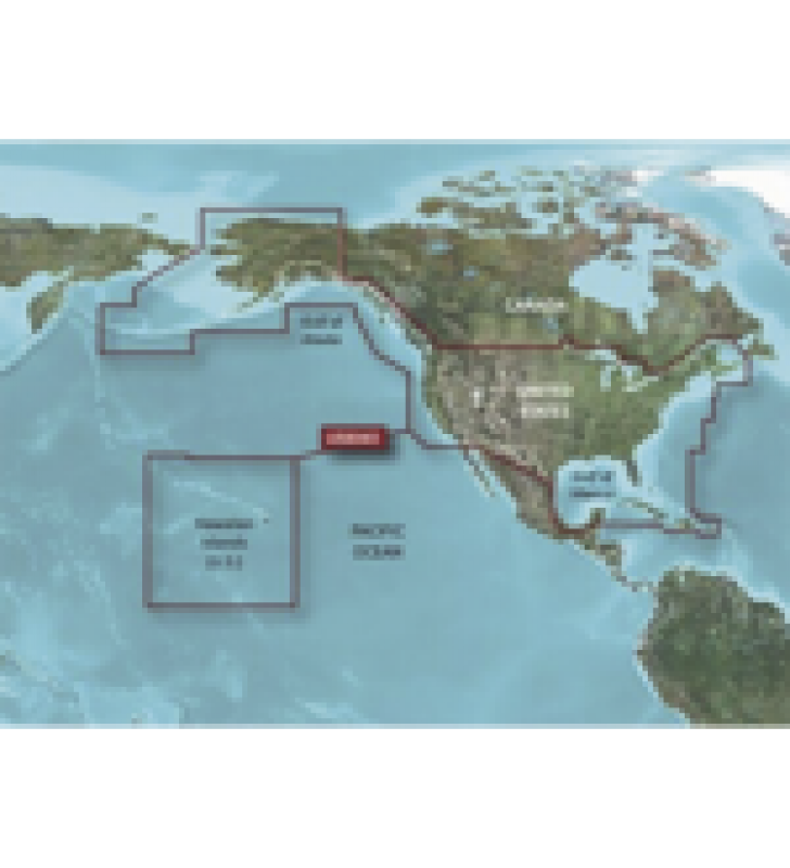 MAPA HXUS604X TODAS LAS COSTAS DE EE.UU Y LAS COSTAS DEL OESTE DE CANADA.