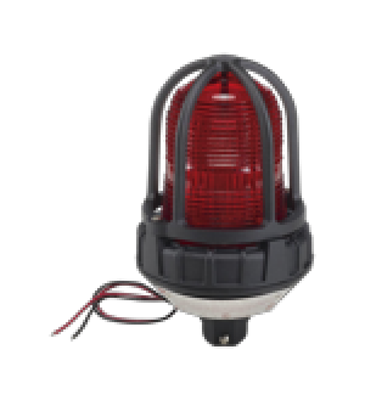 LUZ ESTROBOSCOPICA PARA UBICACIONES PELIGROSAS,  MONTAJE TIPO TUBO, 12-24VCD, ROJO