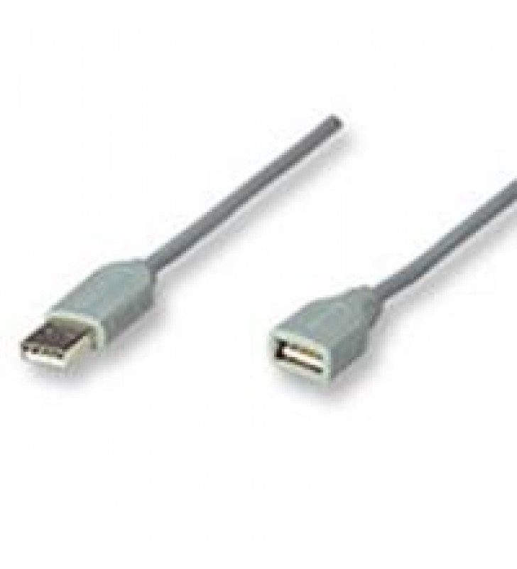 CABLE USB 1.1 EXTENSION MANHATTAN 4.5 MTS TIPO A MACHO - A HEMBRA GRIS