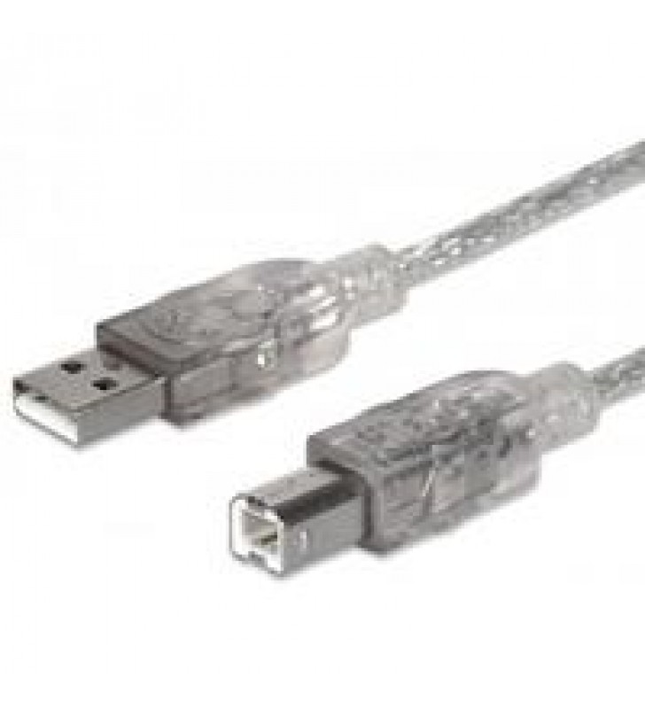 CABLE USB 2.0 MANHATTAN A-B DE 3.0 MTS PLATA CABLE USB 2.0 MANHATTAN A-B DE 3.0 MTS PLATA