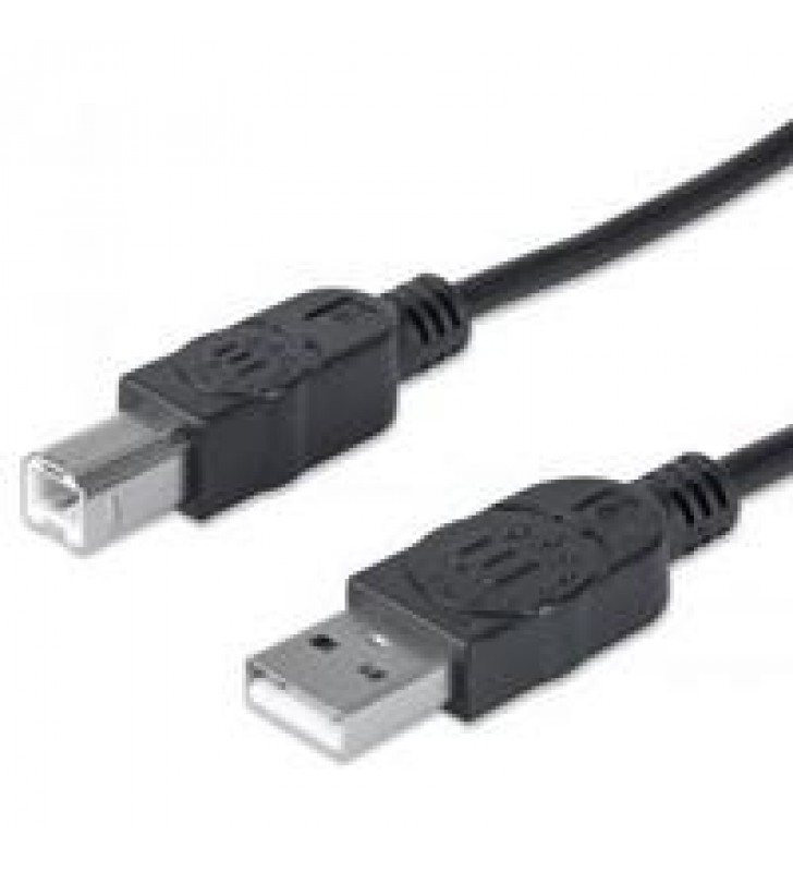 CABLE USB 2.0 MANHATTAN A-B DE 3.0 MTS NEGRO CABLE USB 2.0 MANHATTAN A-B DE 3.0 MTS NEGRO
