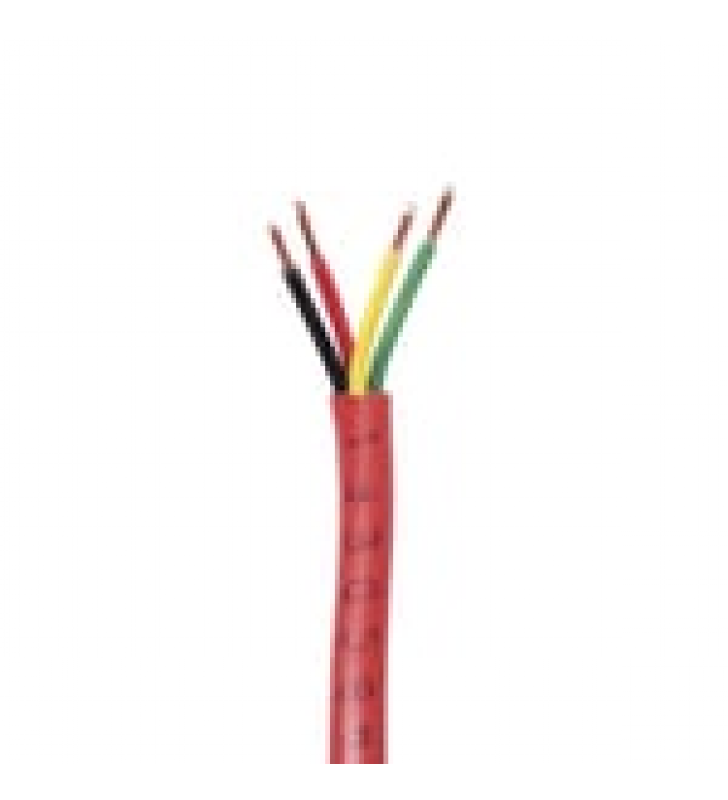 RETAZO DE 28 METROS DE ALAMBRE 18 AWG, 4 CONDUCTORES, TIPO FPL, DE COLOR ROJO, PARA APLICACIONES EN SISTEMAS DE DETECCION DE INCENDIO Y SISTEMAS DE EVACUACION.