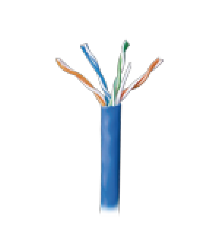 RETAZO DE 5 METROS DE CABLE PAR TRENZADO NIVEL 5 (CAT 5E), CMR, DE COLOR AZUL, DE 4 PARES DE CONDUCTORES SOLIDOS DE COBRE AWG 24.PARA APLICACIONES DE CCTV/REDES DE DATOS/IP MEGAPIXEL/CONTROL RS485.
