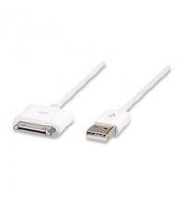 CABLE ILINK MANHATTAN 1M USB IPOD IPHONE 30 PINES APPLE BLANCO CABLE ILINK MANHATTAN 1M USB IPOD IPHONE 30 PINES APPLE BLANCO