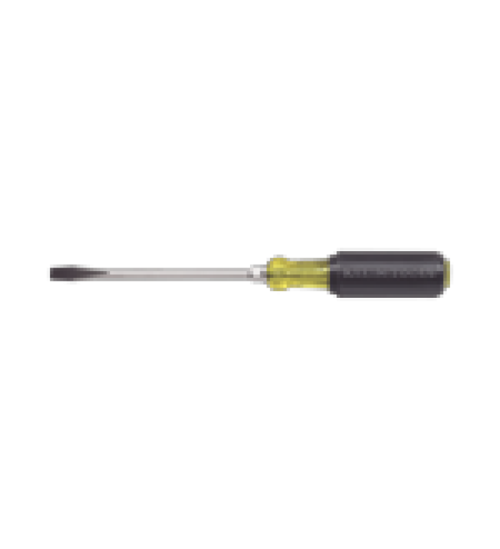 DESARMADOR DE PUNTA PLANA DE 10 MM CON MANGO ACOJINADO DE 203 MM.