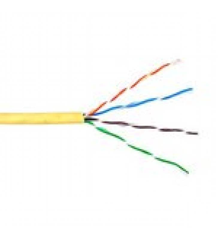 BOBINA DE CABLE DE 305 METROS, UTP CAT6 RISER, DE COLOR AMARILLO, UL, CMR, PROBADO A 350 MHZ, PARA APLICACIONES DE CCTV / REDES DE DATOS/ IP MEGAPIXEL / CONTROL RS485