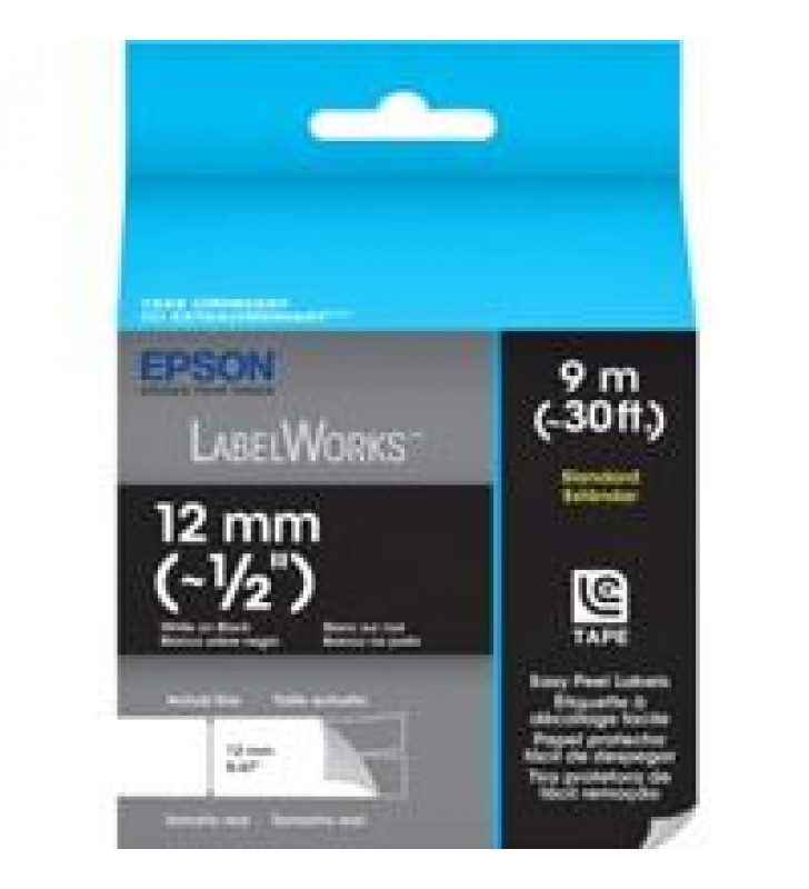 CINTA EPSON PARA ROTULADORA LW300/LW400 12 MM (1/2) BLANCO/NEGRO CINTA EPSON PARA ROTULADORA LW300/LW400 12 MM (1/2) BLANCO/NEGRO