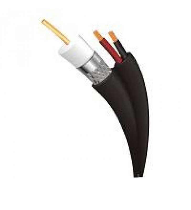 BOBINA DE CABLE WAM COAXIAL RG-59 CU MALLA 95% 20 AWG + 2/18 AWG 305 MTS COLOR NEGRO