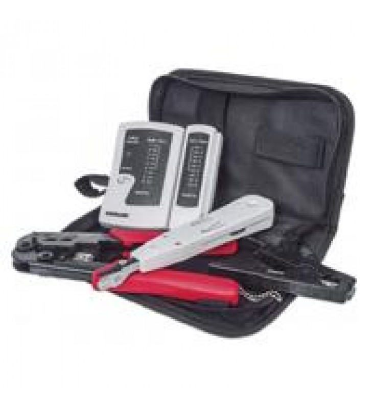 KIT DE HERRAMIENTAS INTELLINET PARA RED 4 PZS PINZA CRIMPEADORA PONCHADORA PELADOR DE CABLES PROBADO