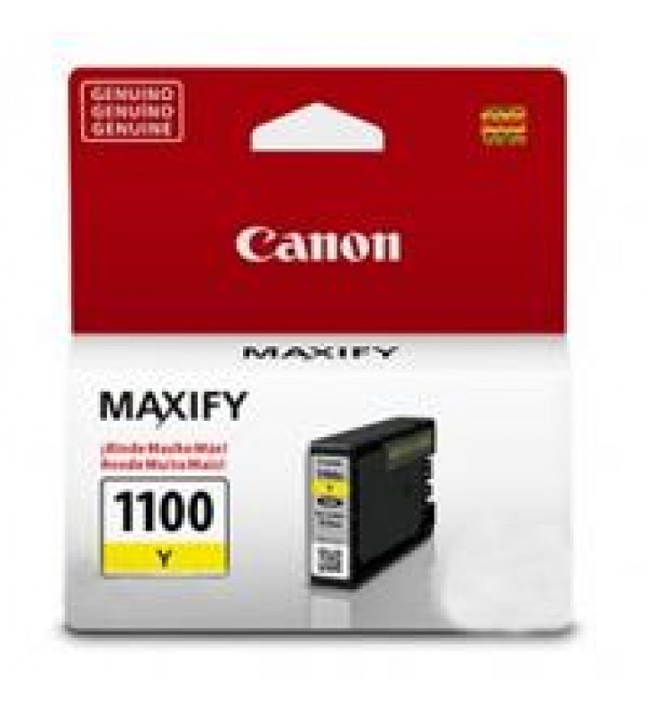CARTUCHO DE TINTA CANON PGI-1100Y AMARILLO P/MAXIFY MB2010 RENDIMIENTO 312PAGINAS