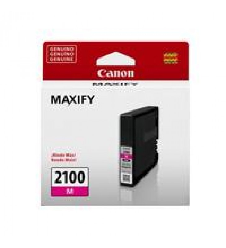 CARTUCHO CANON PGI-2100M MAGENTA RENDIMIENTO APROX  600 PAGINAS COMPATIBLE CON IB4010 MB5110 MB5310