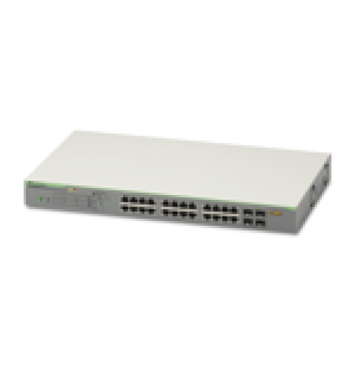 SWITCH POE+ GIGABIT WEBSMART DE 24 PUERTOS 10/100/1000 MBPS + 4 PUERTOS SFP GIGABIT, 185 W