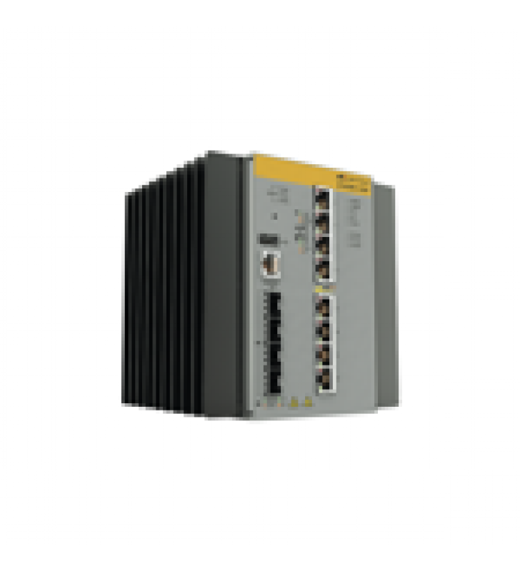 SWITCH INDUSTRIAL HI-POE CONTINUO ADMINISTRABLE CAPA 3 DE 8 X 10/100/1000 MBPS + 4 PUERTOS SFP, 240 W.