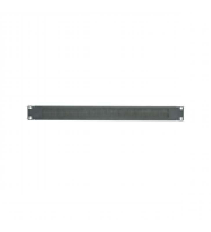 TAPA CIEGA PARA RACK DE 19IN, TIPO CEPILLO DE NYLON, PARA PASO DE CABLES Y MEJOR MANEJO TERMICO, COLOR NEGRO, 1 UR