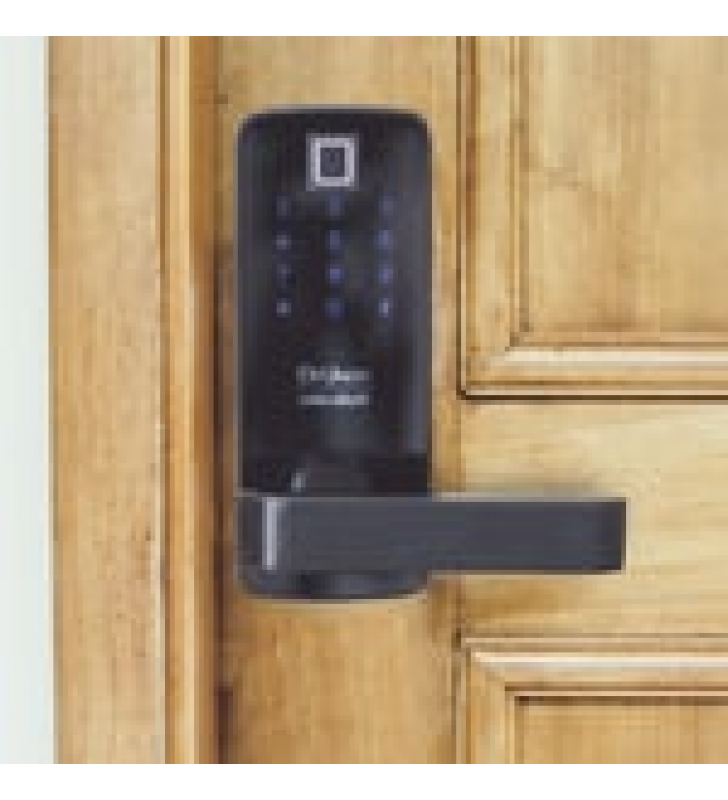 CERROJO ELECTRONICO CON MANIJA PARA PUERTA DE MADERA/ HUELLA/ CONTRASENA/ TARJETA
