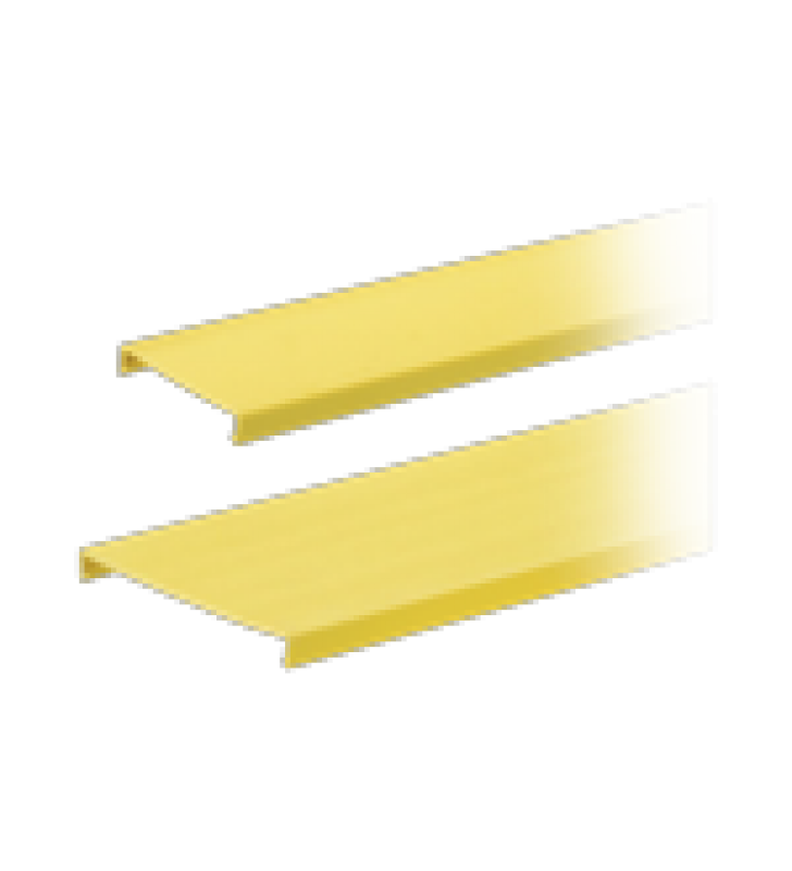 TAPA PARA CANALETA RANURADA, DE 4 IN DE ANCHO, 1828.8 MM DE LARGO, COLOR AMARILLO
