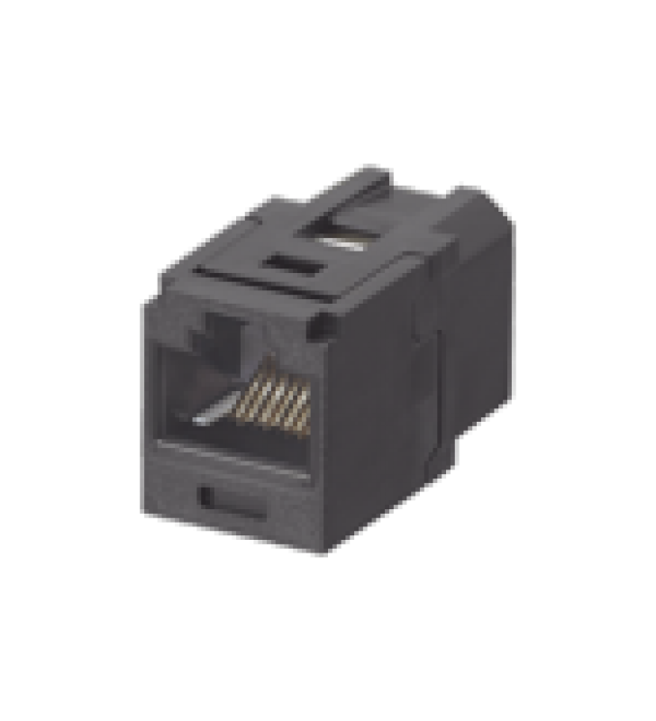 MODULO ACOPLADOR RJ45 A RJ45, MINI-COM, CATEGORIA 6, COLOR NEGRO