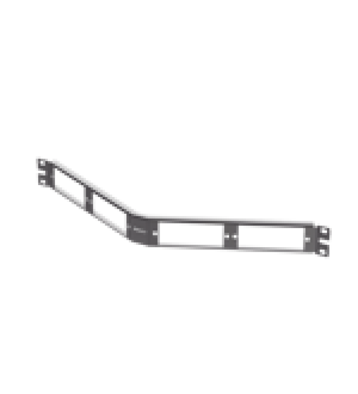 PATCH PANEL DE FIBRA OPTICA, PARA 4 PLACAS ACOPLADRAS FAP O FMP, ANGULADO, COLOR NEGRO, 1UR