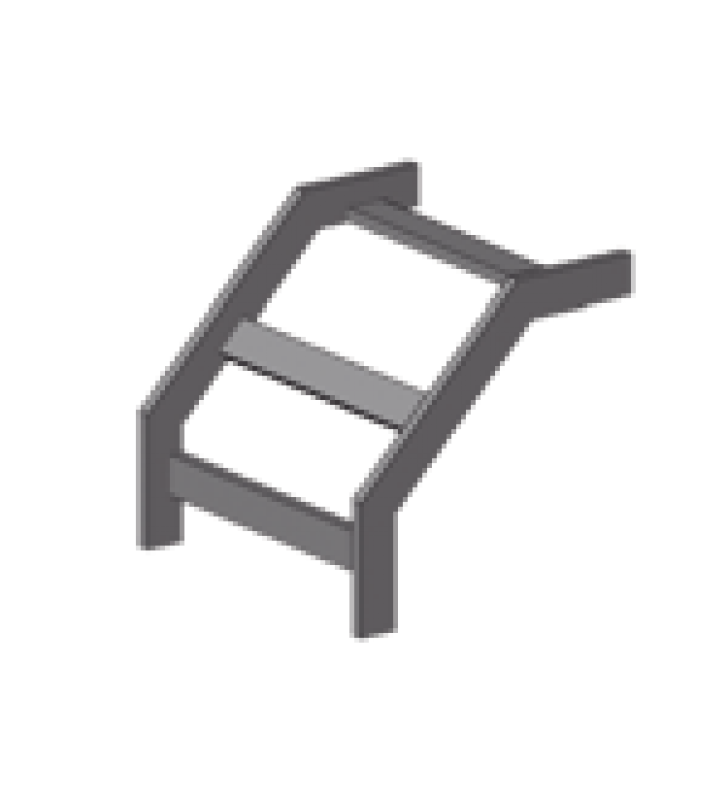 CURVA VERTICAL EXTERIOR EPOXICA PARA CHAROLA TUBULAR DE 12 DE ANCHO, INCLUYE COPLE Y TORNILLERIA