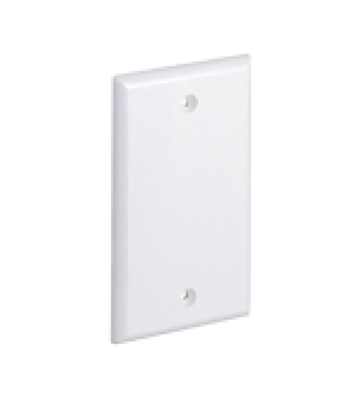 PLACA DE PARED CIEGA UNIVERSAL, MATERIAL ABS, COLOR BLANCO