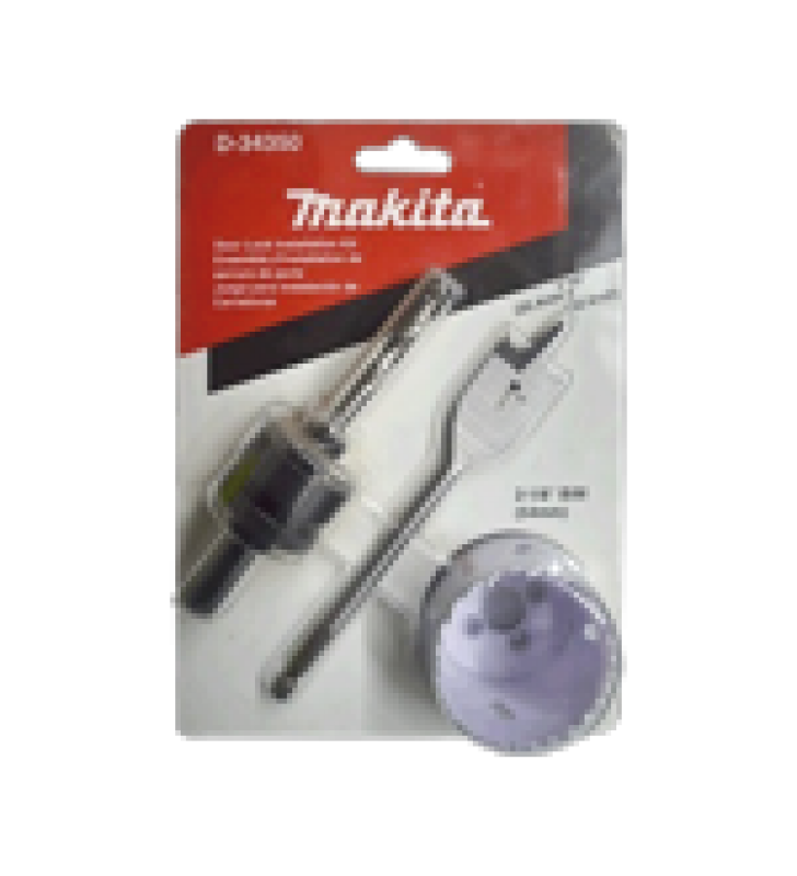 JUEGO PARA INSTALACION DE CERRADURAS CON BROCA SIERRA  BI-METAL Y JUEGO DE BROCAS TIPO MANITA (BIM 2-1/8?, ADAPTADOR CON BROCA PILOTO PLANO (1X6?).